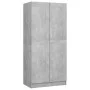 Concrete gray plywood cabinet 82.5x51.5x180 cm by vidaXL, Wardrobes - Ref: Foro24-803438, Price: 157,78 €, Discount: %