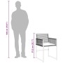 Set de comedor de jardín 7 pzas y cojines ratán sintético negro