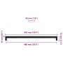 Tiradores para armarios 5 uds acero inoxidable negro 480 mm