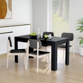 Mesa de comedor de madera contrachapada negro 140x74,5x76 cm by vidaXL, Kitchen and dining tables - Ref: Foro24-804203, Price...