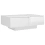 Couchtisch aus Holzwerkstoff glänzend weiß 90x60x31 cm von vidaXL, Couchtisch - Ref: Foro24-804181, Preis: 113,20 €, Rabatt: %
