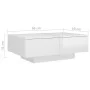 Engineered wood glossy white coffee table 90x60x31 cm by vidaXL, Coffee table - Ref: Foro24-804181, Price: 113,20 €, Discount: %