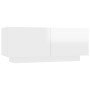 Mueble de TV madera contrachapada blanco brillo 100x35x40 cm de vidaXL, Muebles TV - Ref: Foro24-804442, Precio: 98,80 €, Des...