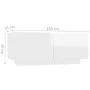 Fernsehmöbel aus weiß glänzendem Sperrholz 100x35x40 cm von vidaXL, TV-Möbel - Ref: Foro24-804442, Preis: 96,84 €, Rabatt: %