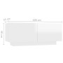 Fernsehmöbel aus weiß glänzendem Sperrholz 100x35x40 cm von vidaXL, TV-Möbel - Ref: Foro24-804442, Preis: 98,91 €, Rabatt: %
