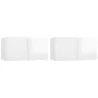 Muebles de salón colgantes 2 unidades blanco brillo 60x30x30 cm de vidaXL, Muebles TV - Ref: Foro24-804527, Precio: 85,76 €, ...