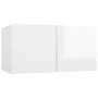 Hängende Wohnzimmermöbel 2 Einheiten glänzend weiß 60x30x30 cm von vidaXL, TV-Möbel - Ref: Foro24-804527, Preis: 85,76 €, Rab...