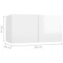 Glänzend weiße hängende Wohnzimmermöbel 60x30x30 cm von vidaXL, TV-Möbel - Ref: Foro24-804526, Preis: 39,53 €, Rabatt: %