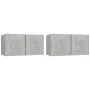 Hängende Wohnzimmermöbel 2 Einheiten betongrau 60x30x30 cm von vidaXL, TV-Möbel - Ref: Foro24-804521, Preis: 64,83 €, Rabatt: %