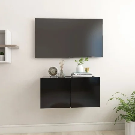 Mueble de TV colgante negro 60x30x30 cm de vidaXL, Muebles TV - Ref: Foro24-804511, Precio: 37,64 €, Descuento: %