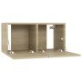 Hängende Wohnzimmermöbel 2 Stk. Sonoma-Eiche 60x30x30 cm von vidaXL, TV-Möbel - Ref: Foro24-804518, Preis: 67,40 €, Rabatt: %