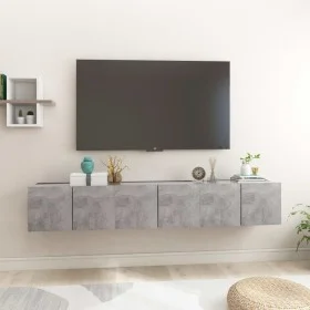 Muebles de salón colgantes 3 unidades gris hormigón 60x30x30 cm de vidaXL, Muebles TV - Ref: Foro24-804522, Precio: 83,80 €, ...
