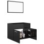 Bathroom furniture set, 2 pieces, engineered wood, glossy black. by vidaXL, Bathroom furniture - Ref: Foro24-804789, Price: 5...