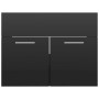 Bathroom furniture set, 2 pieces, engineered wood, glossy black. by vidaXL, Bathroom furniture - Ref: Foro24-804789, Price: 5...