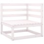Garten-Ecksofas 2 Stück weißes massives Kiefernholz von vidaXL, Gartensets - Ref: Foro24-805676, Preis: 96,69 €, Rabatt: %