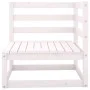Garten-Ecksofas 2 Stück weißes massives Kiefernholz von vidaXL, Gartensets - Ref: Foro24-805676, Preis: 95,80 €, Rabatt: %
