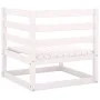 Garten-Ecksofas 2 Stück weißes massives Kiefernholz von vidaXL, Gartensets - Ref: Foro24-805676, Preis: 95,80 €, Rabatt: %