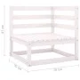 Garten-Ecksofas 2 Stück weißes massives Kiefernholz von vidaXL, Gartensets - Ref: Foro24-805676, Preis: 95,80 €, Rabatt: %