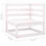 Garten-Ecksofas 2 Stück weißes massives Kiefernholz von vidaXL, Gartensets - Ref: Foro24-805676, Preis: 96,69 €, Rabatt: %