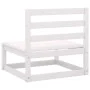 2-teiliges Garten-Lounge-Set aus weißem massivem Kiefernholz von vidaXL, Gartensets - Ref: Foro24-805696, Preis: 85,47 €, Rab...