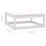 2-teiliges Garten-Lounge-Set aus weißem massivem Kiefernholz von vidaXL, Gartensets - Ref: Foro24-805696, Preis: 85,47 €, Rab...