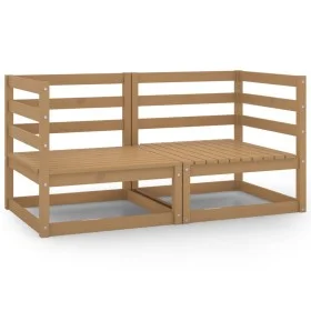 Garten-Ecksofas, 2 Stück, honigbraunes massives Kiefernholz von vidaXL, Gartensets - Ref: Foro24-805678, Preis: 127,13 €, Rab...
