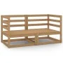 Garten-Ecksofas, 2 Stück, honigbraunes massives Kiefernholz von vidaXL, Gartensets - Ref: Foro24-805678, Preis: 127,13 €, Rab...