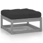 Garden stools with cushions 2 pcs solid gray pine wood by vidaXL, Modular outdoor sofas - Ref: Foro24-805742, Price: 110,30 €...