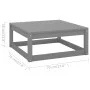 Garden stools with cushions 2 pcs solid gray pine wood by vidaXL, Modular outdoor sofas - Ref: Foro24-805742, Price: 110,30 €...