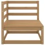 Garden sofa, 2 seats, with solid pine wood frame and honey-colored cushions. by vidaXL, Modular outdoor sofas - Ref: Foro24-8...