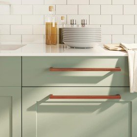 Tiradores para armarios 5 uds acero inoxidable bronce 320 mm