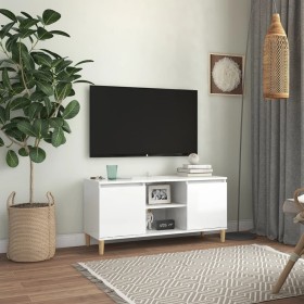 TV-Schrank, Beine aus weißem Kiefernholz mit Glanz, 103,5 x 35 x 50 cm von vidaXL, TV-Möbel - Ref: Foro24-805965, Preis: 69,3...