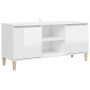 TV-Schrank, Beine aus weißem Kiefernholz mit Glanz, 103,5 x 35 x 50 cm von vidaXL, TV-Möbel - Ref: Foro24-805965, Preis: 69,3...