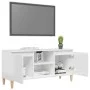 TV-Schrank, Beine aus weißem Kiefernholz mit Glanz, 103,5 x 35 x 50 cm von vidaXL, TV-Möbel - Ref: Foro24-805965, Preis: 68,3...