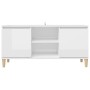 TV-Schrank, Beine aus weißem Kiefernholz mit Glanz, 103,5 x 35 x 50 cm von vidaXL, TV-Möbel - Ref: Foro24-805965, Preis: 69,3...