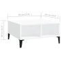 Couchtisch aus weißem Sperrholz, 60 x 60 x 30 cm von vidaXL, Couchtisch - Ref: Foro24-805986, Preis: 50,41 €, Rabatt: %
