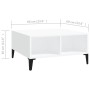 Couchtisch aus weißem Sperrholz, 60 x 60 x 30 cm von vidaXL, Couchtisch - Ref: Foro24-805986, Preis: 51,11 €, Rabatt: %