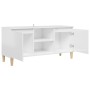 TV-Schrank, Beine aus weißem Kiefernholz mit Glanz, 103,5 x 35 x 50 cm von vidaXL, TV-Möbel - Ref: Foro24-805965, Preis: 69,3...
