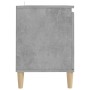 TV-Schrank, Beine aus Massivholz, betongrau, 103,5 x 35 x 50 cm von vidaXL, TV-Möbel - Ref: Foro24-805963, Preis: 58,60 €, Ra...