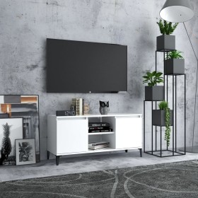 TV cabinet with white metal legs 103.5x35x50 cm by vidaXL, TV Furniture - Ref: Foro24-805968, Price: 61,87 €, Discount: %