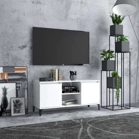 TV-Schrank mit weißen Metallbeinen 103,5x35x50 cm von vidaXL, TV-Möbel - Ref: Foro24-805968, Preis: 61,87 €, Rabatt: %