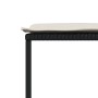 Set comedor de jardín con cojines 15 pzas ratán sintético negro