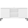 TV-Schrank mit weißen Metallbeinen 103,5x35x50 cm von vidaXL, TV-Möbel - Ref: Foro24-805968, Preis: 61,87 €, Rabatt: %