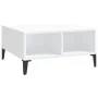 Mesa de centro madera contrachapada blanco brillo 60x60x30 cm de vidaXL, Mesas de centro - Ref: Foro24-805992, Precio: 41,37 ...