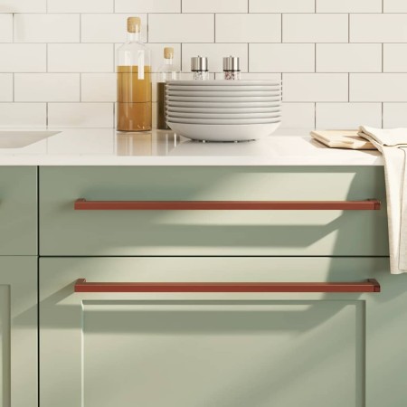 Tiradores para armarios 5 uds acero inoxidable bronce 480 mm