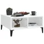 Mesa de centro madera contrachapada blanco brillo 60x60x30 cm de vidaXL, Mesas de centro - Ref: Foro24-805992, Precio: 41,37 ...
