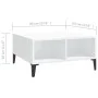 Mesa de centro madera contrachapada blanco brillo 60x60x30 cm de vidaXL, Mesas de centro - Ref: Foro24-805992, Precio: 41,37 ...