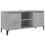 Mueble de TV con patas metal gris hormigón 103,5x35x50 cm de vidaXL, Muebles TV - Ref: Foro24-805972, Precio: 67,19 €, Descue...