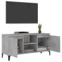 Mueble de TV con patas metal gris hormigón 103,5x35x50 cm de vidaXL, Muebles TV - Ref: Foro24-805972, Precio: 67,19 €, Descue...
