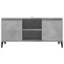 Mueble de TV con patas metal gris hormigón 103,5x35x50 cm de vidaXL, Muebles TV - Ref: Foro24-805972, Precio: 67,19 €, Descue...